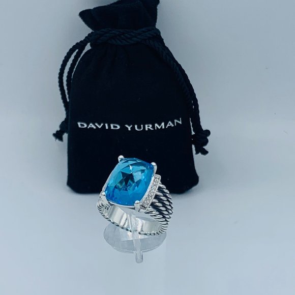 David Yurman Jewelry - David Yurman Topaz 16x12 Wheaton Diamond Ring